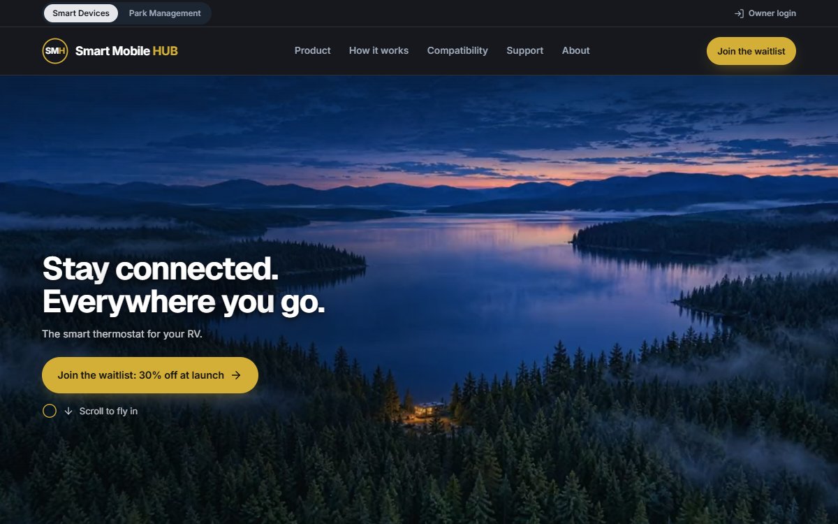 Smart Mobile Hub website homepage